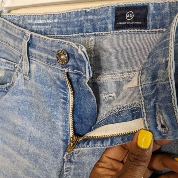 AG Adriano Goldschmied The Legging Ankle Jeans Women’s Size 27 Light Wash Skinny - Picture 6 of 12